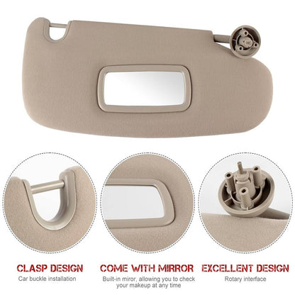 Solidspare 1Pair Sun Visor Set Left & Right For 2002-2009 Dodge Ram 1500 2500 3500 Beige