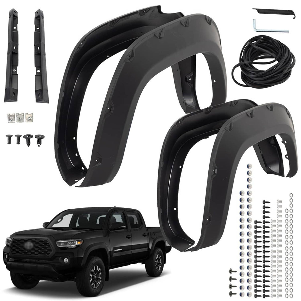 Solidspare For Toyota Tacoma 2016-2023 3.5L V6/ 2.7L l4 Front Rear Wheel Fender Flare Trim