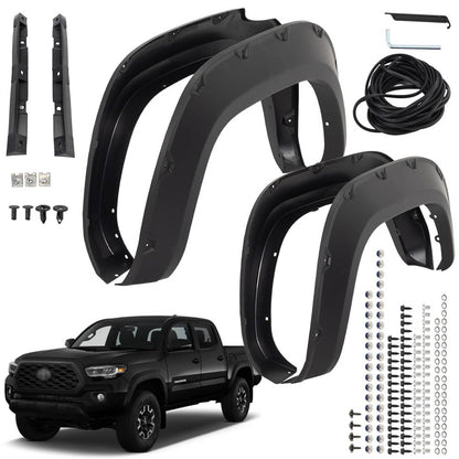 Solidspare For Toyota Tacoma 2016-2023 3.5L V6/ 2.7L l4 Front Rear Wheel Fender Flare Trim