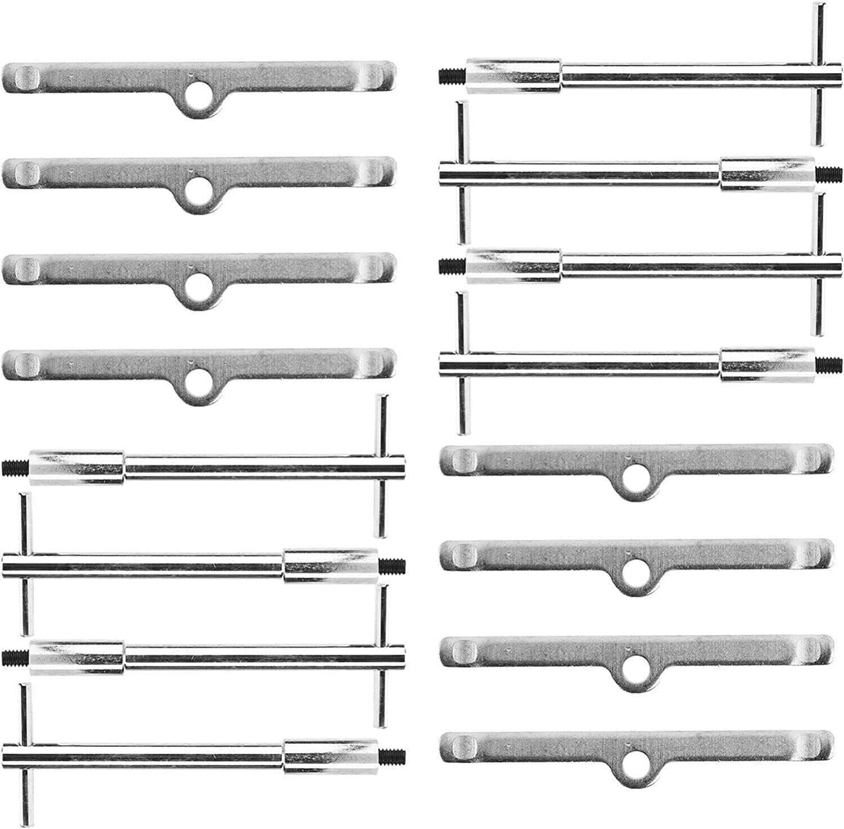 Solidspare Chrome T-Bar, 4-1/4" Tall Valve Cover Bolts, Hold Down Kit for Chevy SBC 283-350