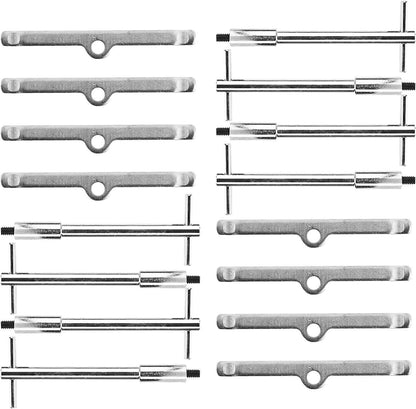 Solidspare Chrome T-Bar, 4-1/4" Tall Valve Cover Bolts, Hold Down Kit for Chevy SBC 283-350