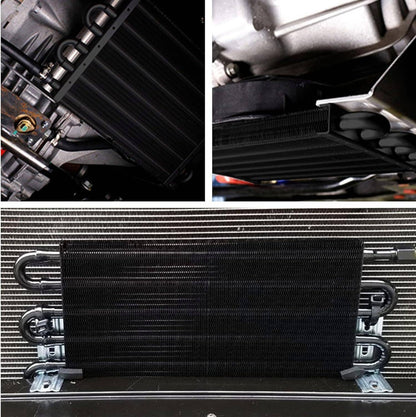 Solidspare Transmission Oil Cooler+Hose /Mounting Kit 4 Row Radiator Auto-Manual Aluminum