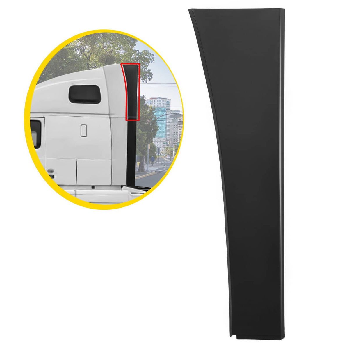 Solid Spare Sleeper Cab Upper Fairing Extension Fit For Volvo VNL 2004-2016 Left Driver Side