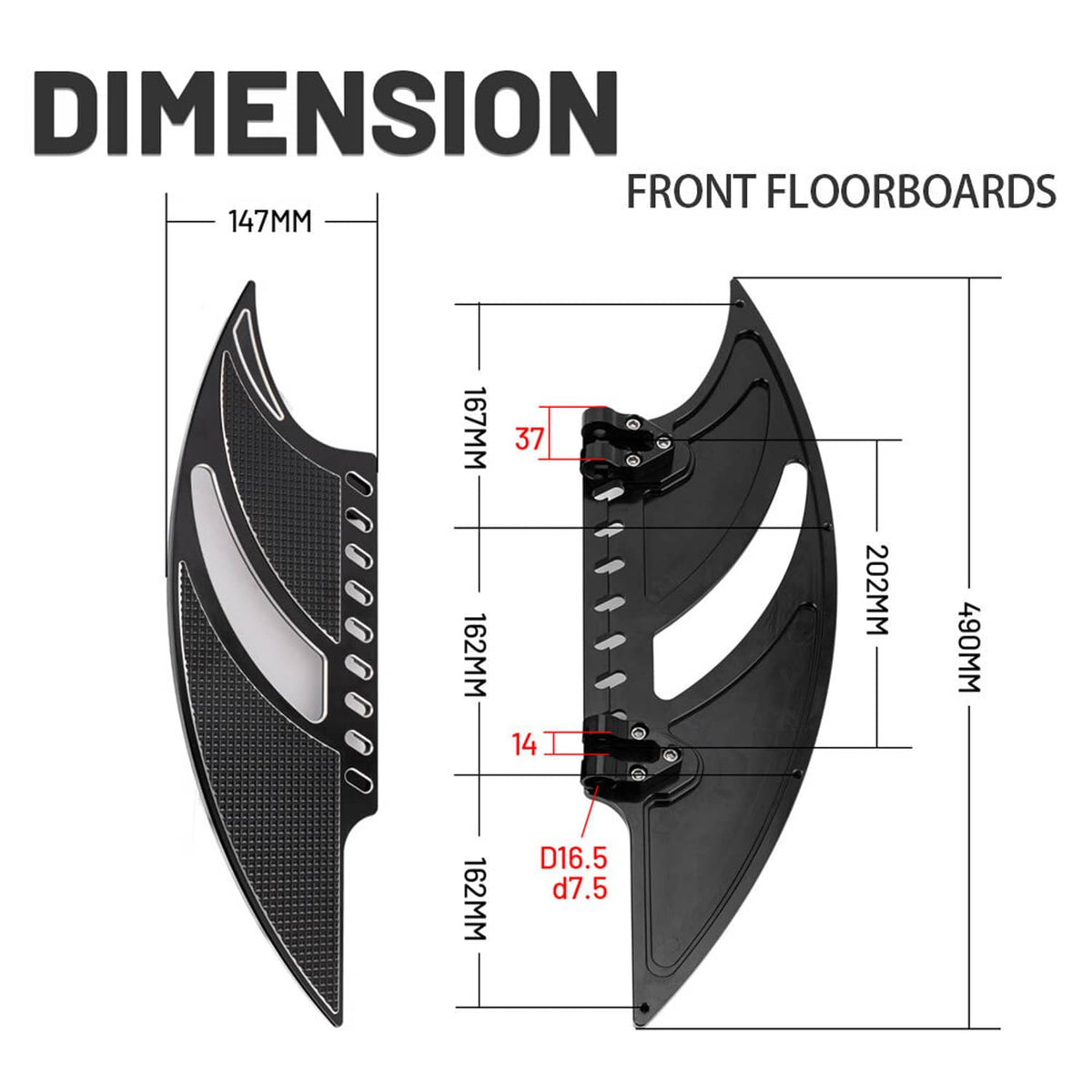 Solidspare Driver & Passenger Foot Floorboards Pegs Pedal Set For Harley Softail Touring