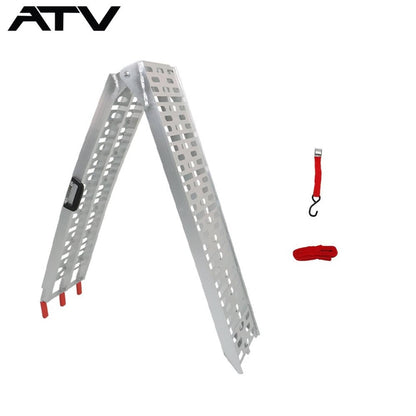 Solidspare Heavy Duty Aluminum Folding Loading Ramp Motorcycle Arched Truck ATV/ UTV 7.5'