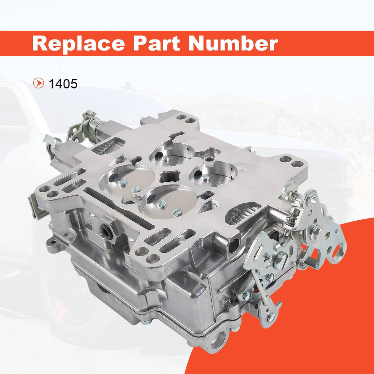 Solidspare Replace 1405 Performer 600 CFM Square Bore 4 Barrel Carburetor W/ Manual Choke