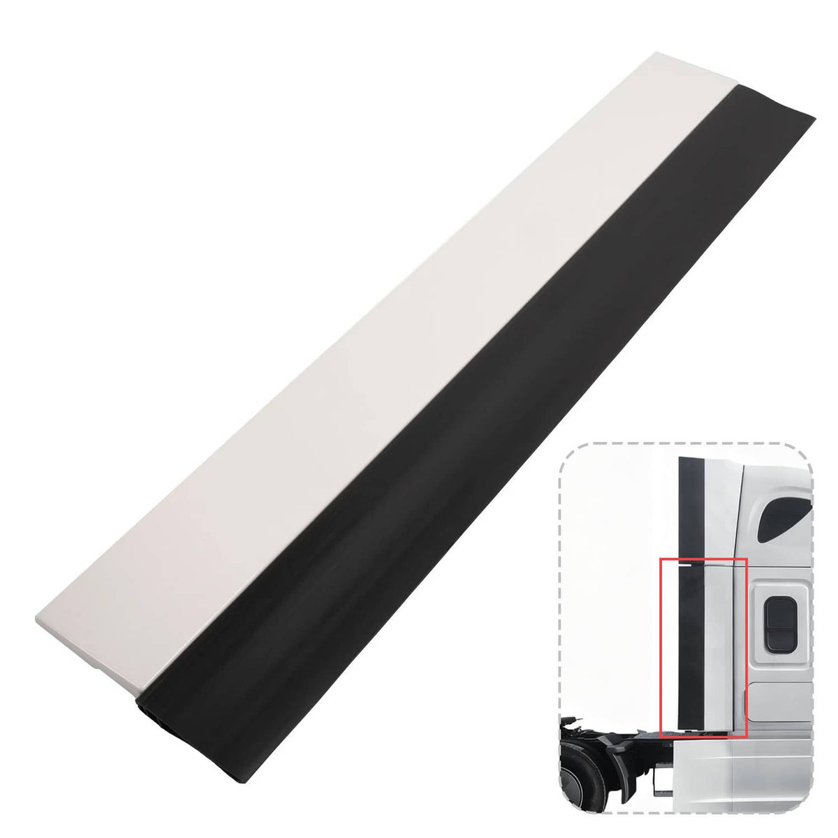 Solid Spare 8.5'' Cab Fairing Extension For 08-24 Freightliner Cascadia Lower Passenger Side