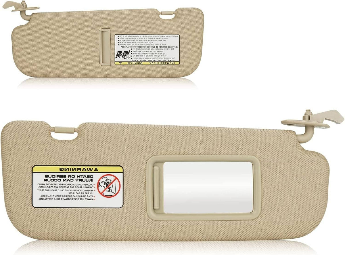Solidspare Right/Passenger Side Sun Visor for 2011-2015 Hyundai Elantra 852103X000TX Beige