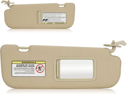Solidspare Right/Passenger Side Sun Visor for 2011-2015 Hyundai Elantra 852103X000TX Beige