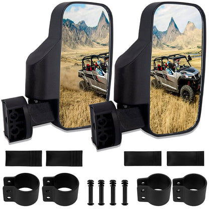 Solidspare UTV Rear View Side Mirrors Fit For Polaris Ranger RZR S XP Crew 570 800 900 1000