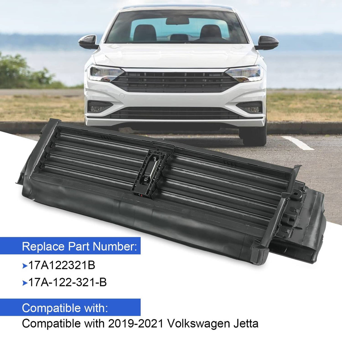 Solidspare Active Grille Shutter w/ Motor Assy Fits Volkswagen Jetta 2019-2021 with Motor