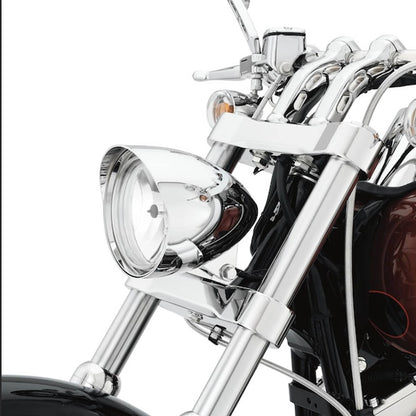 Solidspare 4.5" Motorcycle Bullet Tri-Bar Headlight For Harley Chopper Bobber Dyna Softail