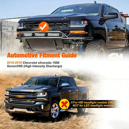 Solidspare HID/Xenon Headlights w/ DRL Right & Left For 2016-2018 Chevy Silverado 1500