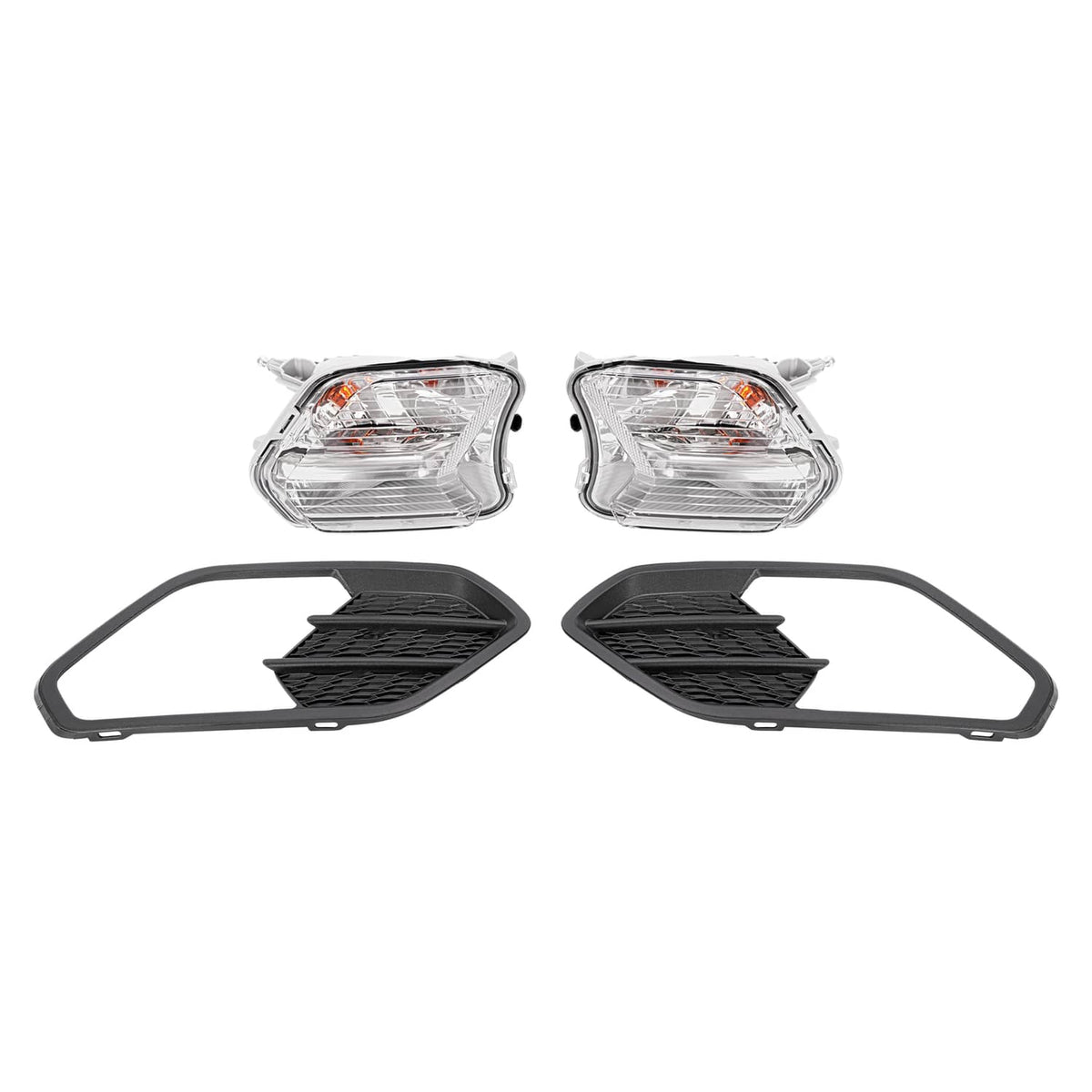 Solid Spare For 2017-2019 Ford Escape Kuga Pair Driving Fog Lights Turn Signal Lamps w/Cover