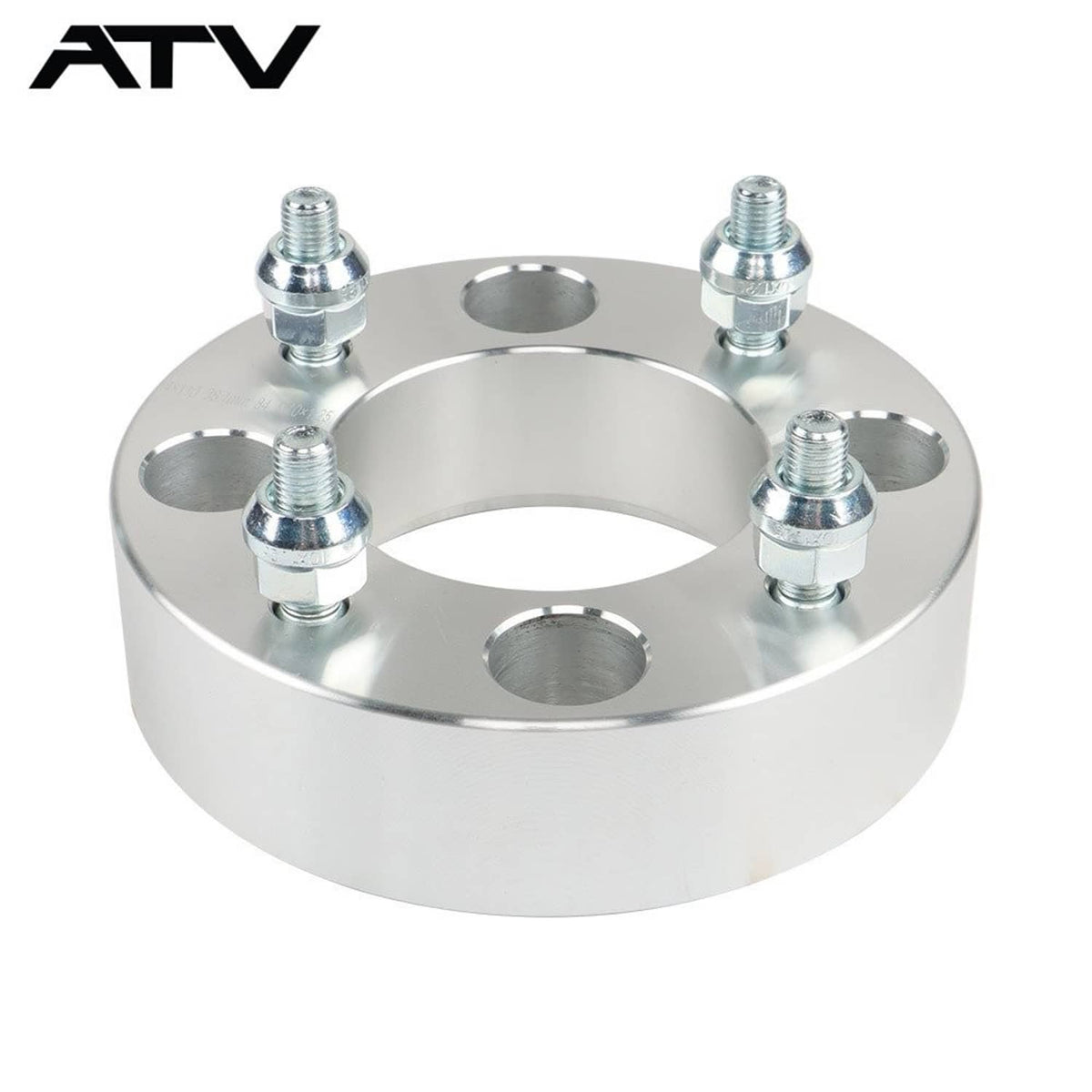 Solidspare 2× 1.5" Wheel Spacer 4x110 74mm M10x1.25 Silver For Suzuki 2002-2007 Eiger 400