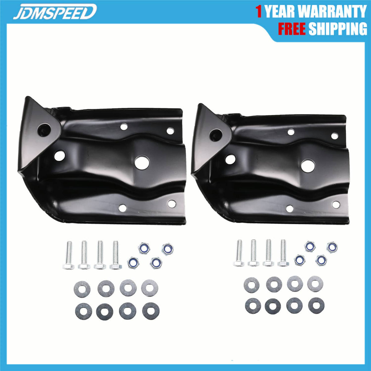 Solidspare Rear Leaf Spring Hanger Shackle Bracket Pair Set for Chevy Silverado GMC Sierra