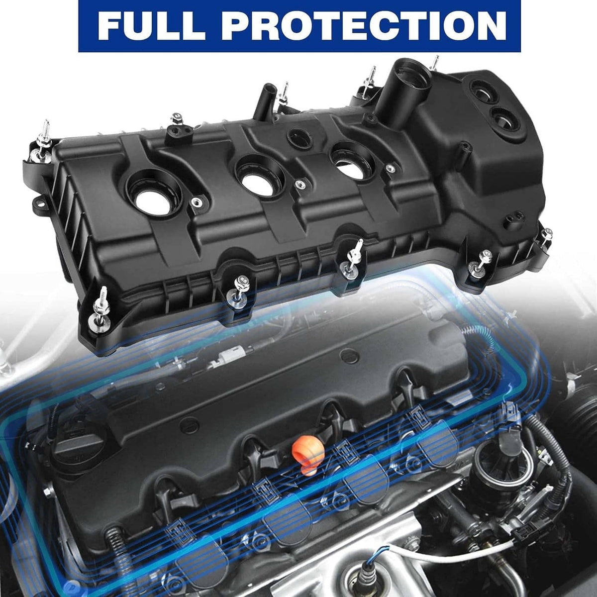 Solidspare 2x Aluminum Engine Valve Cover Kit For Ford F-150 3.5L V6 2013-2016 BL3Z-6582-H