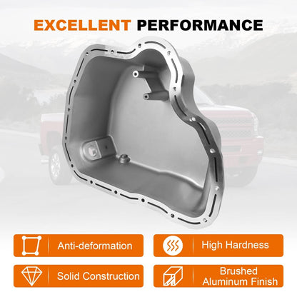 Solidspare 114052020 Oil Pan Fit Chevy/GMC for Duramax LB7/LLY/LBZ/LMM 6.6L 2001-2010 Black