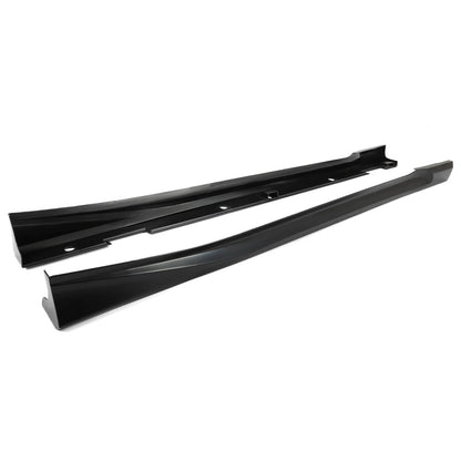 Solid Spare Black Add On Side Skirt Extensions For Honda Accord 2018-2022 JDM 4DR