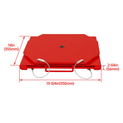 Solid Spare 2PC 2T Wheel Alignment Turn Plate Table 360° Rotating Turntable Heavy Duty