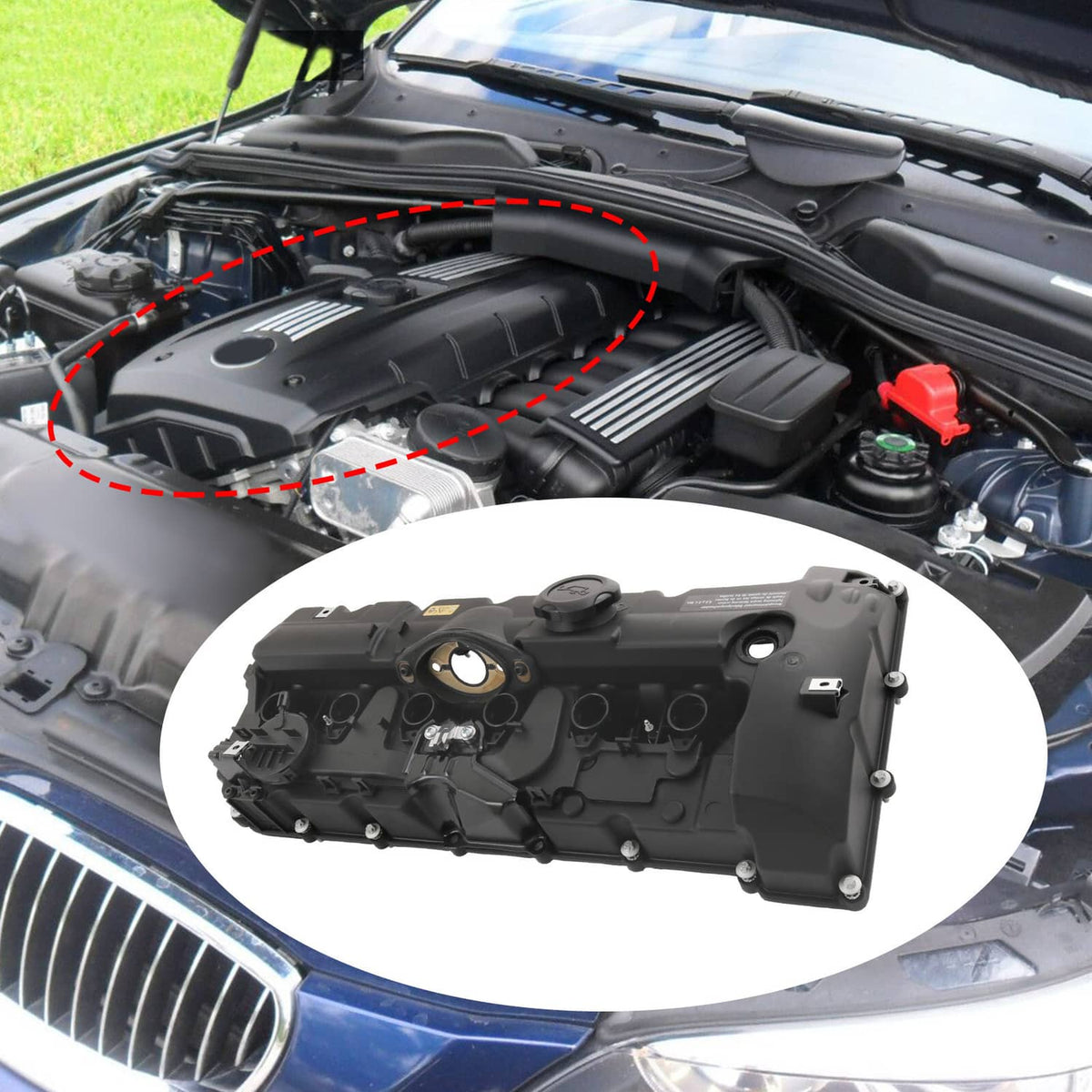 Solidspare Valve Cover w/ Gasket & Bolts For BMW E70 E82 E90 X5 128i 328i 528i 11127552281