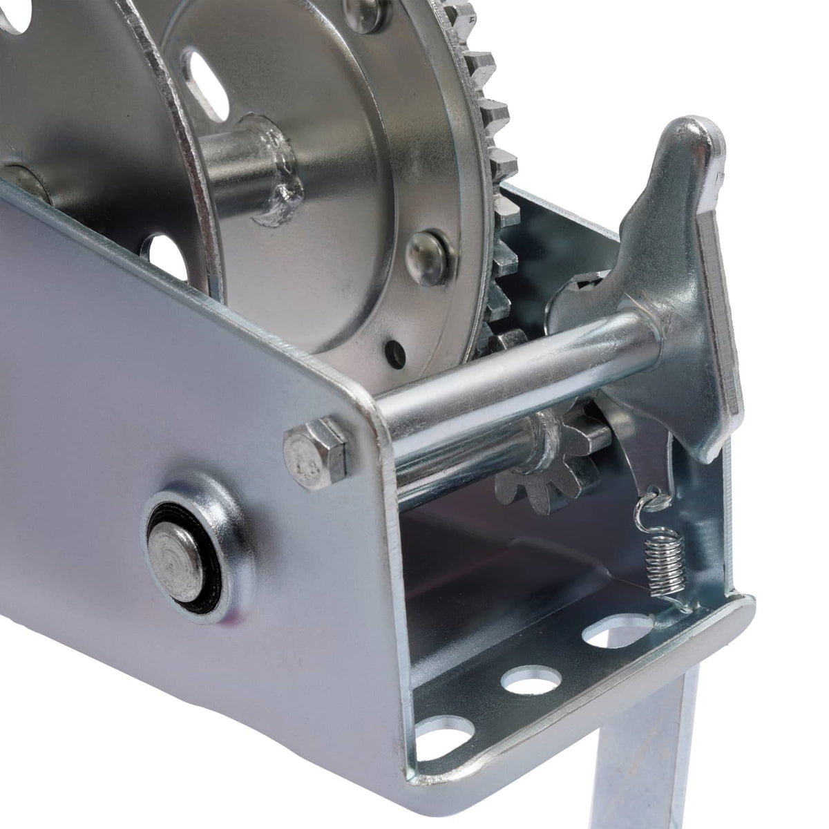 Solidspare 1400LBs Steel Horizontal Hand Pulling Ratchet Winch Galvanized For Boat Trailer
