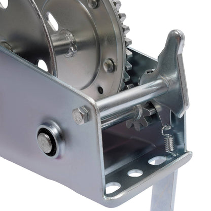 Solidspare 1400LBs Steel Horizontal Hand Pulling Ratchet Winch Galvanized For Boat Trailer