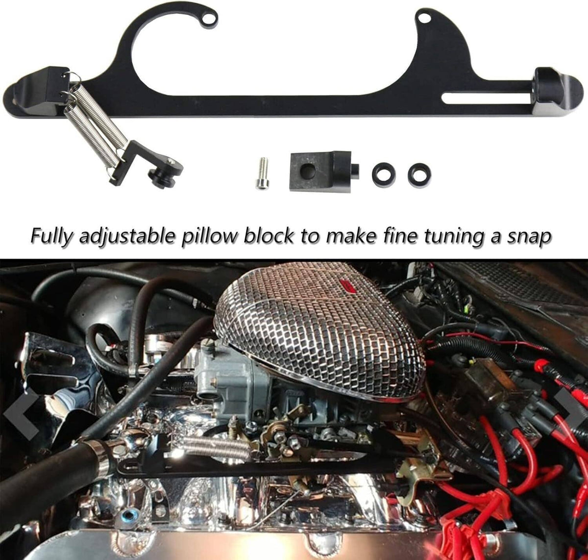 Solidspare New Throttle Cable Carb Bracket For Holley 4150 4160 Carburetor 350 SBC Aluminum