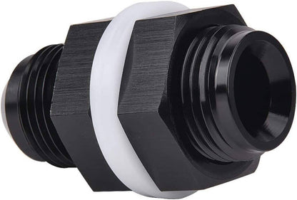 Solidspare New 2Pcs 10AN AN10 Flare Fuel Cell Bulkhead Fitting With Teflon Washer Aluminum