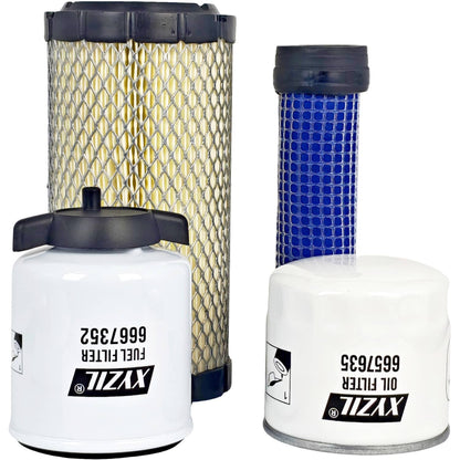 Solid Spare Service Filter Kit Fit for Bobcat E26 w/Kub D1105 Engine Compact Excavator