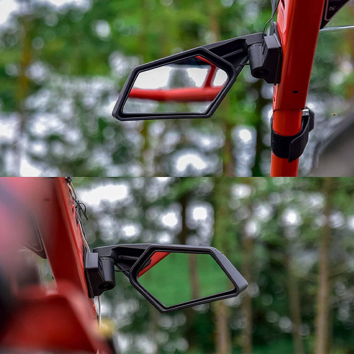 Solidspare UTV Racing Rearview Mirrors LED Light Fit For Can Am Maverick X3 MAX Turbo 17-24