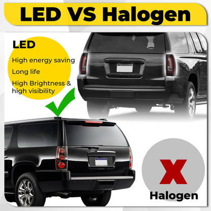 Solid Spare For Chevy Tahoe Suburban GMC Yukon 2007-2014 LED Brake Signal Lamps Tail Lights