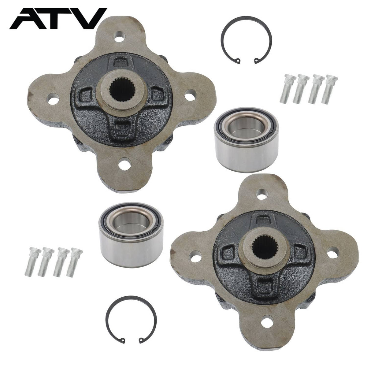 Solidspare Rear Wheel Hub & Bearing Kit For Polaris Ranger XP 900/Crew XP 900 2013-2019 2X