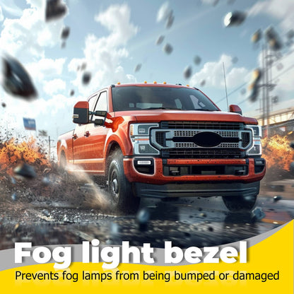 Solid Spare For Ford F-250 F-350 2020-2022 Passenger Right Front Bumper Fog Light Bezel