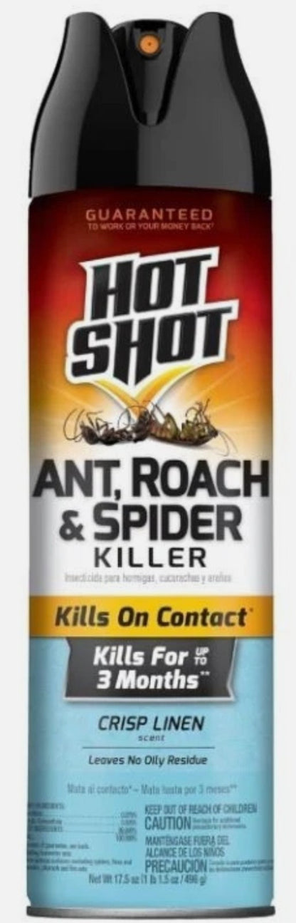 (3) Hot Shot Ant, Roach & Spider Killer 20 -fl oz Aerosol Insect killer - 3 pack