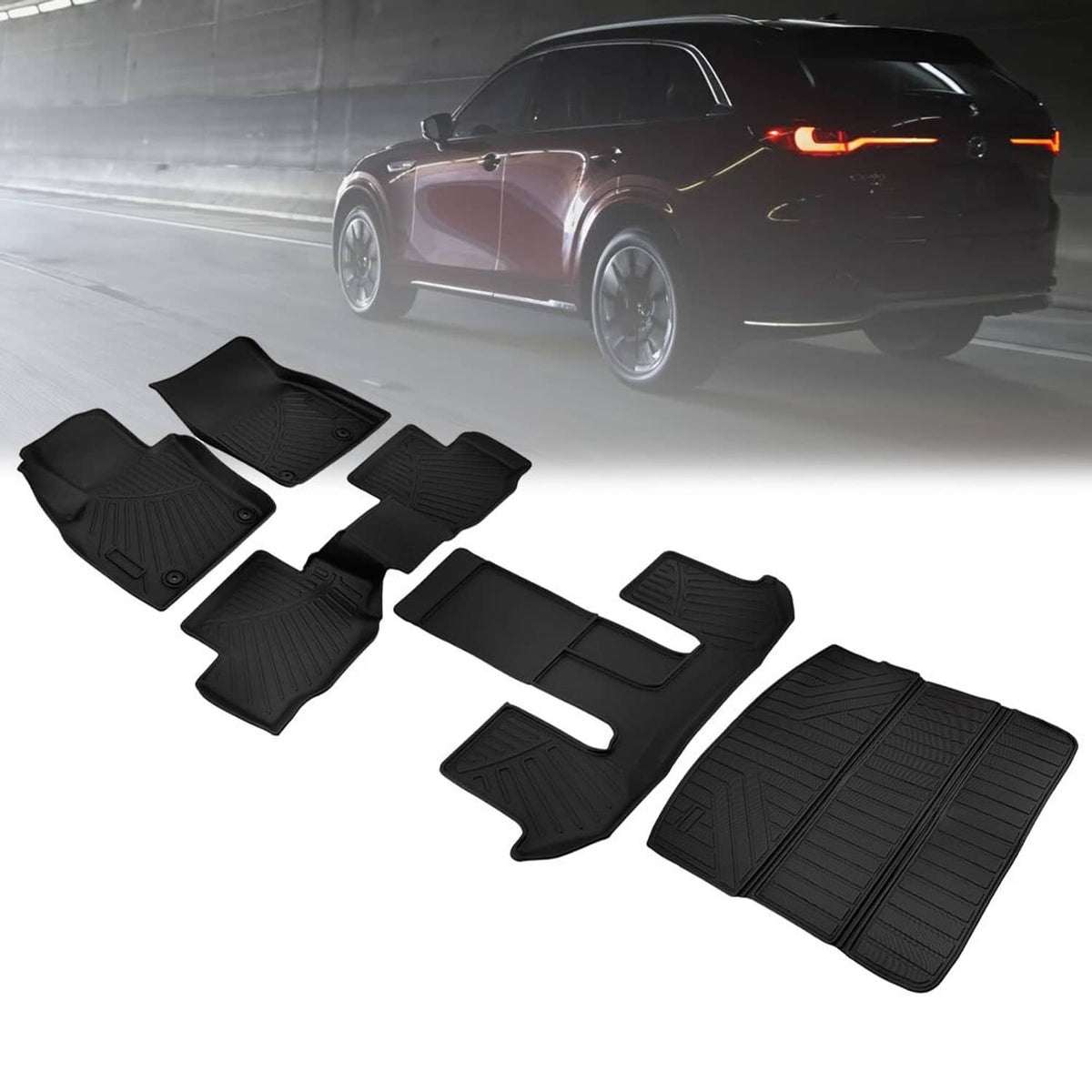 Solidspare All Weather Floor Mats & Cargo Liners for Mazda CX-90 & CX90 PHEV 7 Seat 2024-25