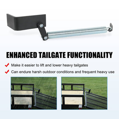 Solidspare Left Trailer Tail Gate Spring Lift Assist Kit for Utility Trailers Lift Support