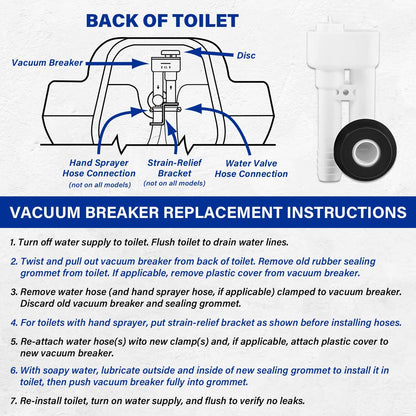 Solidspare Replace for Dometic 385230335 Toilet Vacuum Breaker Kit With Diverter Valve