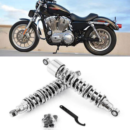 Solidspare Chrome 15" Rear Shocks Absorbers for Harley Sportster 883 Roadster XL883R 02-17