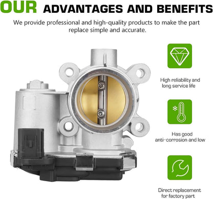 Solidspare Throttle Body 12671379 for 2016-2019 GM Cruze Encore 1.4L Malibu Equinox 1.5L