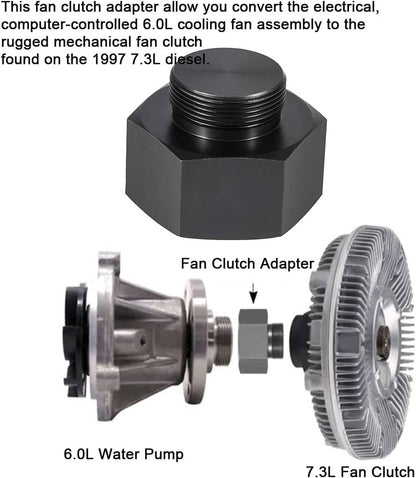Solid Spare Fan Clutch Adapter for Ford 6.0L to 7.3L Powerstroke Diesel Mechanical 2003-2007