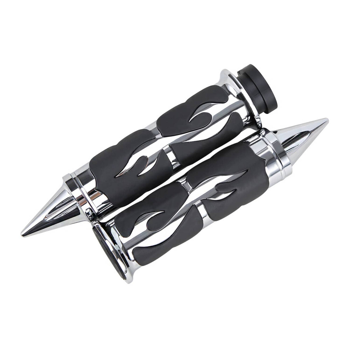 Solidspare 1" Chrome Handle Bar Hand Grips for Harley Touring Road King Street Glide 883 XL
