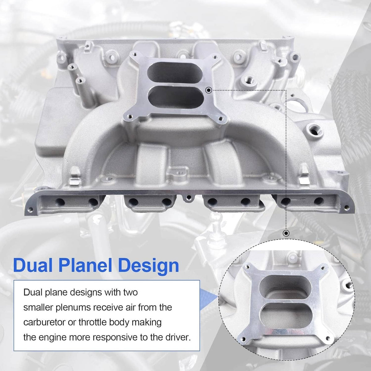 Solidspare NEW Aluminum Dual Plane Intake Manifold For Ford FE 360 390 406 410 427 428