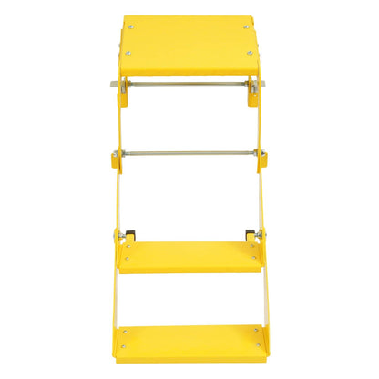 Solid Spare 2-Step 400 lb Truck Trailer Tire Step Non-Slip Platform Folding Heavy Duty