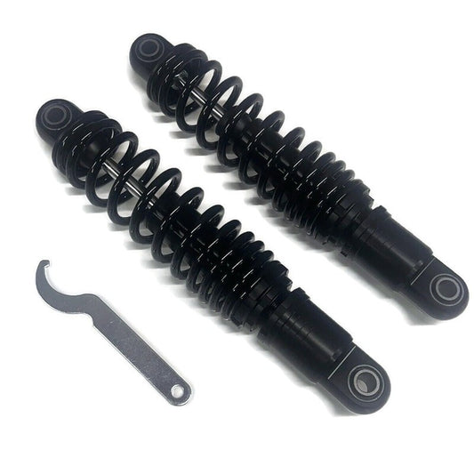 Solid Spare Black 13" Rear Suspension Shocks for 1983-2023 Harley Davidson Electra Glide