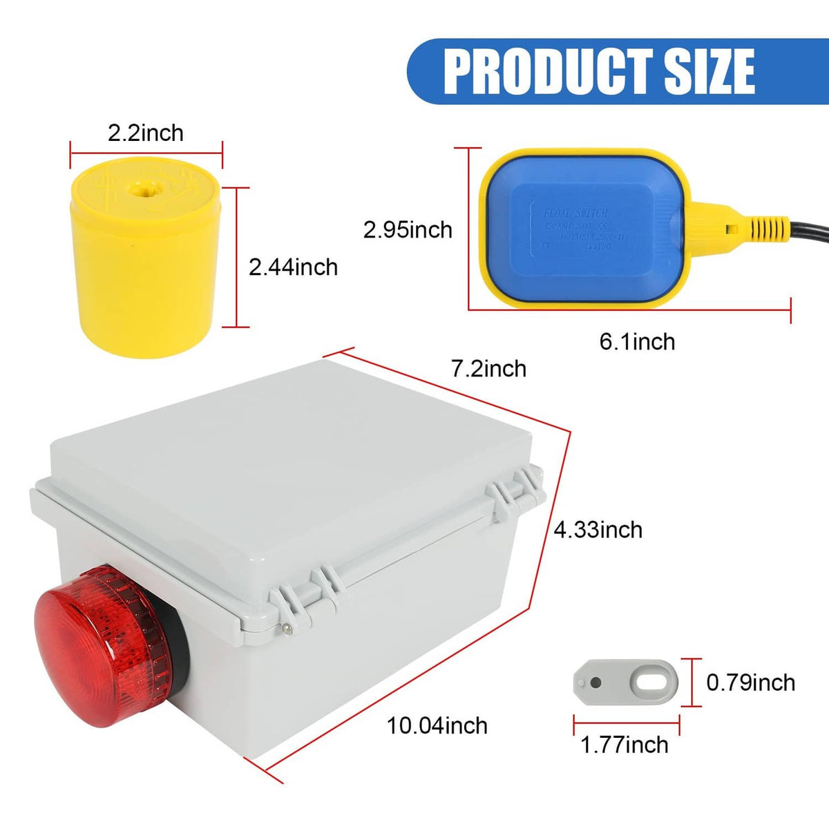 Solidspare Sump Pump Alarm High Water Alarm for Septic Sump Pump Pond Water Tank Features