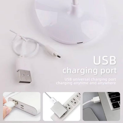 Solid Spare USB LED Desk Light Dimmable Bedside Reading Lamp Rechargeable Touch Control US