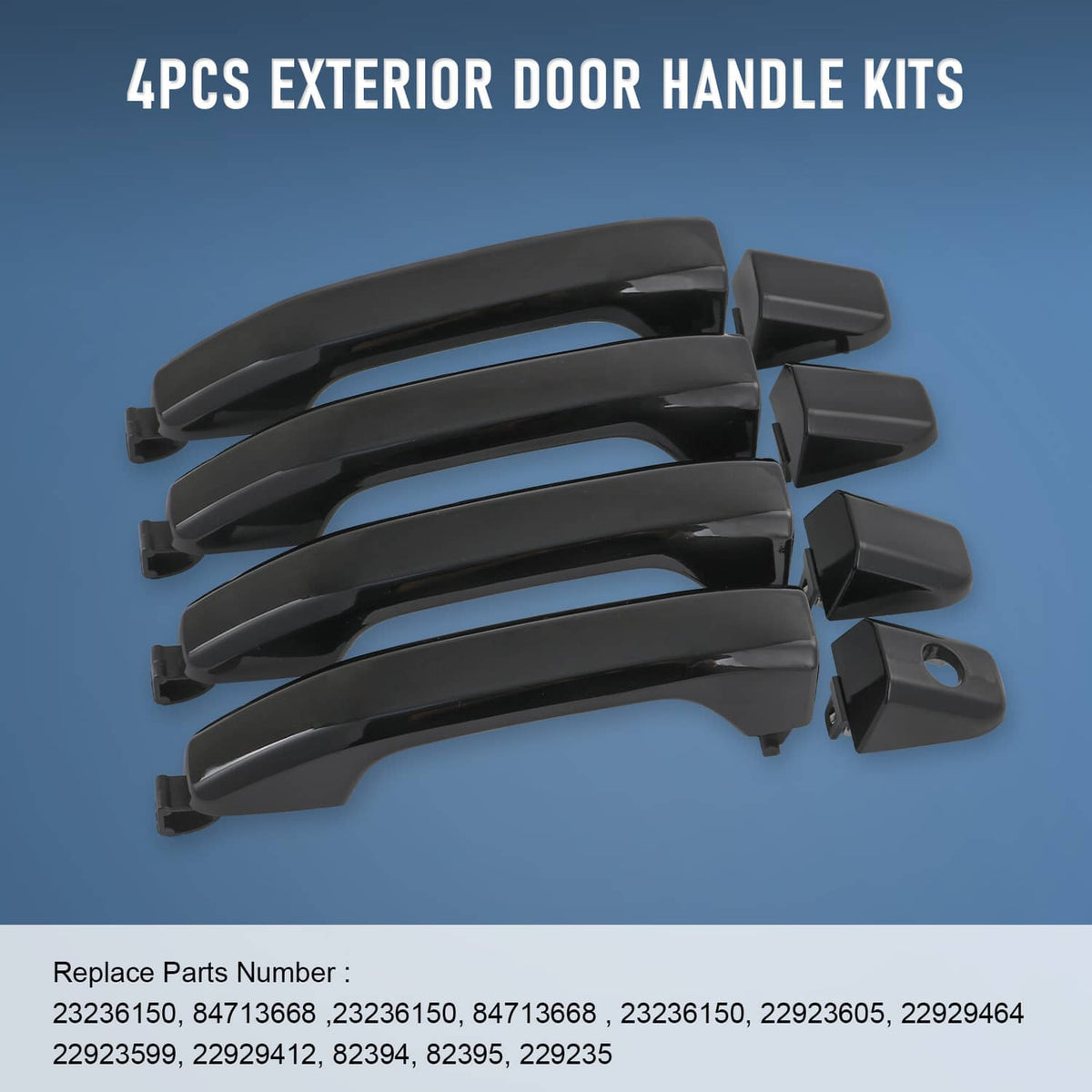 Solidspare 4 PCS Exterior Door Handle Front Rear For Chevy Silverado GMC Sierra 2014-2018