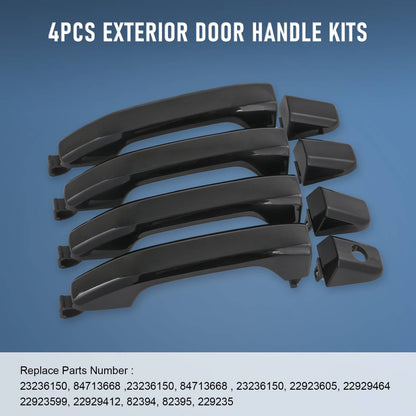 Solidspare 4 PCS Exterior Door Handle Front Rear For Chevy Silverado GMC Sierra 2014-2018