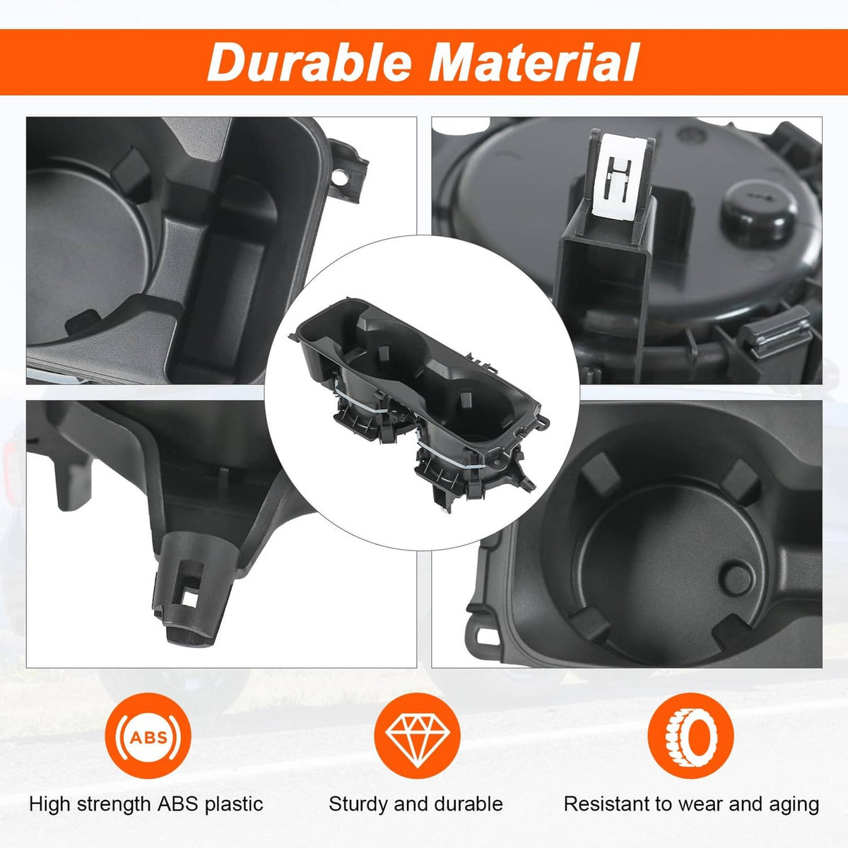 Solidspare Center Console Cup Holder Without Wireless Charging For 2020-2023 Ford Explorer